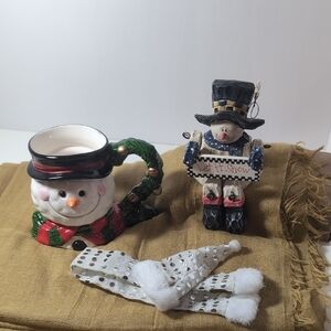 Festive Snowman Mug and Snowman Shelf-Sitter